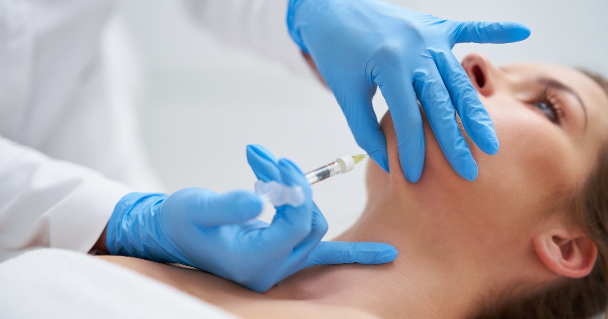 someone getting kybella injections in the chin someone getting kybella injections in the chin